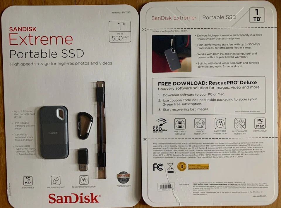 Sandisk Extreme Portable SSD 1TB