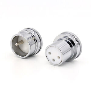Rhodium Plated XLR male / Female Noise Reducing Caps - PTFE  Insulation