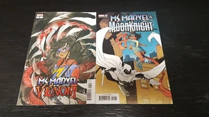 2022 MARVEL COMICS MS. MARVEL & VENOM #1 LOT OF 2 VARIANTS HIGH GRADE SPIDER-MAN - Picture 1 of 1