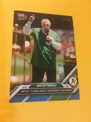 2024 Topps Now #336 Rollie Fingers Oakland Athletics Blue Parallel 16/49 1974 - Image 1 of 2