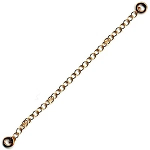 9ct Rose Gold Necklace Necklet Extender Bracelet Safety Chain 2 Jump Rings- FS27 - Picture 1 of 1