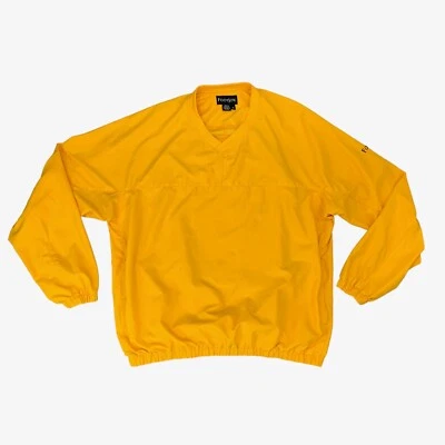 FootJoy Jacket Mens XL Papaya V Neck Elastic Trim Pullover Windbreaker Golf - Image 1 of 4
