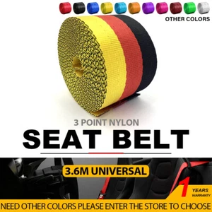 3 color Racing Front 3 Point Safety Retractable Van Car Seat Lap Belt Universal - Picture 1 of 12