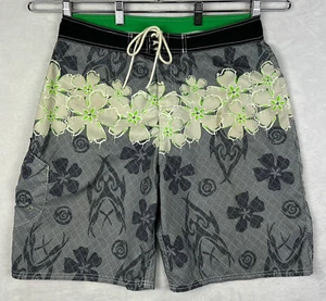 OP/Ocean Pacific Board Shorts Mens Measure 32 X 10 Blue Green 100% Polyester - Picture 1 of 14