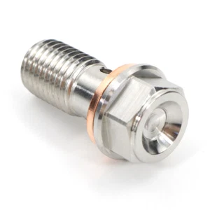 Stainless Steel 1PCS Aftermarket Single Hydraulic Brake Bolt Single M10X1.25mm - Imagen 1 de 7