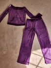 Victoria's Secret Moda International Purple Velour Sequin Set Size M