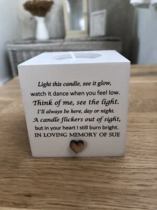 Personalised Candle In Memory of Loved One Dad Mum Nana Grandad Friend ANY NAME - Picture 1 of 3