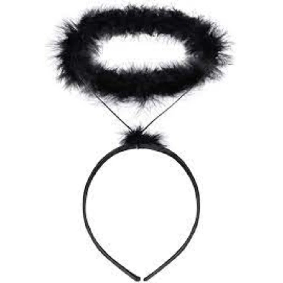 Black Halo Headband Fancy Dress Costume Party Angel Dark Gothic - Image 1 of 1