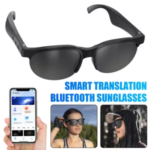 Smart Glasses, Bluetooth Call & Music Sunglasses Open Ear Headset AI Translation - Picture 1 of 20