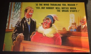 Freche BAMFORTH Comic KIRCHE DAME WINDSTÖRUNGEN FURZ BLÄHUNGEN ORGEL VERSTECKEN GERÄUSCHE - Bild 1 von 1