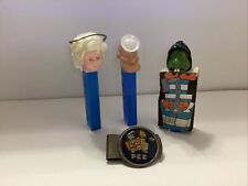 (3) Vintage Pez Candy Despensers No Feet- Angel/ Popeye/ Mr Ugly. Lucite Money
