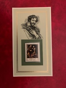 AJMAN UAE 1968 CARD IPS MNH ART PETER PAUL RUBENS ISABELLA BRANDT 