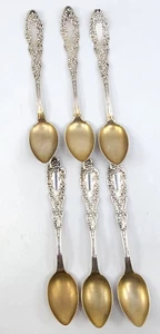 6 Antique Roden Bros Ltd. Toronto Sterling Silver Demitasse 4 1/8" Spoons RDF14 - Picture 1 of 5