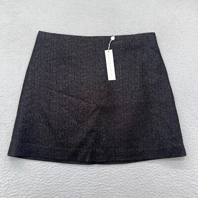 Falda corta Trina Turk para mujer estampada brillante brillante gris negra plateada talla 4 Foto 1 de 4