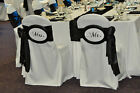25 WHITE POLYESTER BANQUET CHAIR COVERS Wedding Event Supplies 