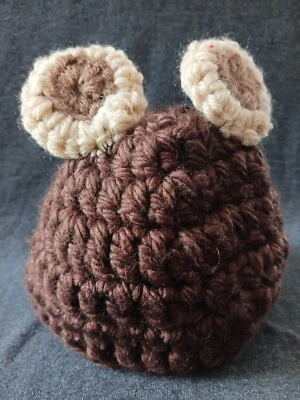 Adorable gorro de oso de peluche de ganchillo hecho a mano ~ ¡Cálido! Foto 1 de 4