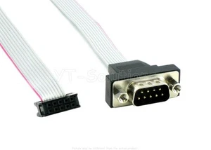 18" Everex type DB9 COM Port with 2.54mm pitch pin connectors - Picture 1 of 2