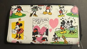 NEU Disney Geldbörse Minnie Mickey Mouse 5x8 Cartoon Reißverschluss Neu mit Etikett Disneyana - Bild 1 von 9