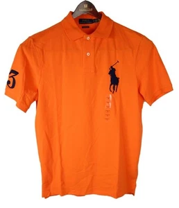 Camisa Polo Ralph Lauren Para Hombres S Polo Big Pony Manga Corta Calce Regular Naranja $99 - Imagen 1 de 7