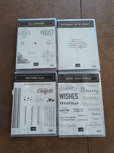Stampin' Up! Lot of 4 Photopolymer Cling Stamp Sets See Description For Titles - Picture 1 of 9