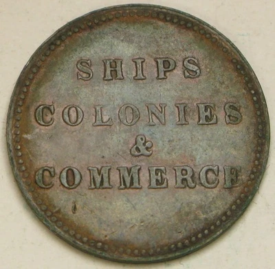 PRINCE EDWARD ISLAND (Canada) Ships, Colonies ... 1/2 Penny 1835 Token - 2624 * - Image 1 of 3