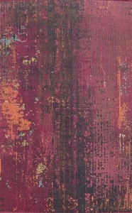 Contemporary Wool Carpet Reproduction Modern Abstract Distressed Look Rug 6x9 Ft - Picture 1 of 11