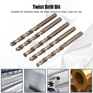 HSS Cobalt Drill Bit Jobber Gold - For Drilling Stainless Steel & Hard Steels - Picture 1 of 12
