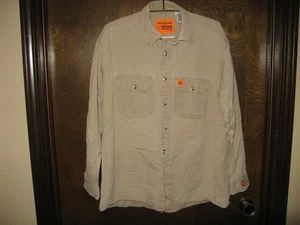 Wrangler FR Riggs Workwear Shirt Men’s L Tan LS Button Up HRC2 2112 8.5 ATPV - Picture 1 of 5