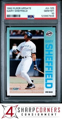1992 FLEER UPDATE #U-125 GARY SHEFFIELD PADRES  PSA 10 - Image 1 of 2