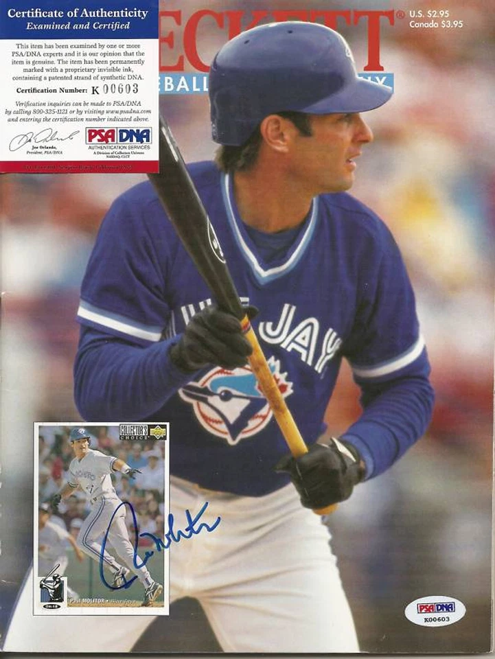 Paul Molitor HOF 1994 Beckett Magazine Signed PSA/DNA COA - Image 1 of 1
