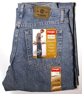 Nuevos pantalones vaqueros Wrangler de cinco estrellas de ajuste relajado todas las tallas para hombre cuatro colores disponibles - Imagen 1 de 22