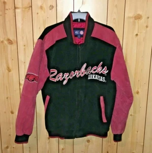 Chaqueta Universitaria de Cuero de Gamuza G-III Sports Carl Banks Arkansas Razorback Mediana - Imagen 1 de 7