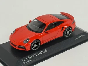 1/43 Minichamps Porsche 911 Turbo S de 2020 en naranja lava 410 069476 BK135 - Imagen 1 de 7