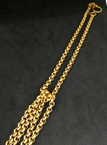 Collana catena CHANEL vintage placcata oro 15 7" Made in France 29