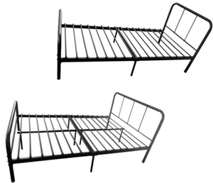 3FT Single 4FT6 Double Metal Bed Frame Black Strong Kid Adult Bedroom Furniture - Picture 1 of 6