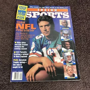 Revista Inside Sports septiembre 1994 Dan Marino FIRMADO en persona Miami Dolphins - Imagen 1 de 8