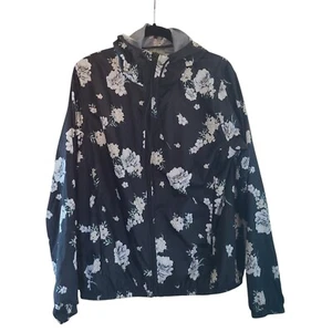 Women’s Betsey Johnson Performance Wildflower Windbreaker Jacket Black XL - Picture 1 of 15