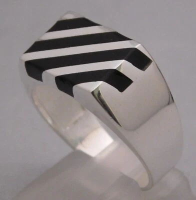 Sterling Silver .925 / Black Onyx Men or Women Ring....Size 9 - Image 1 of 4