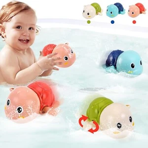 Wind Up Bathtub Toys for Toddlers 1-3, Floating Swim Turtles Baby Pool Water Toy - Picture 1 of 6