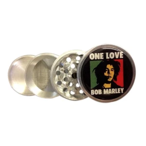 Trituradora de hierbas de especias de cocina trituradora de metal 4 piezas bandera Bob Marley Rasta GB2 - Imagen 1 de 4