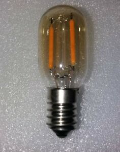 T22 LED Glühbirne Braunglas Vintage Kühlschrank Edison Röhrenbirnen E14 1W 220V