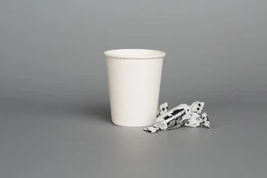 SINGLE WALL Paper Cups WHITE Tea Coffee Party Hot Cold Drinks TABLEWARE 500x 8oz - Picture 1 of 5