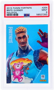 2019 Panini Fortnite Series 1 Brite Gunner Holofoil #204 PSA 9 - Picture 1 of 2