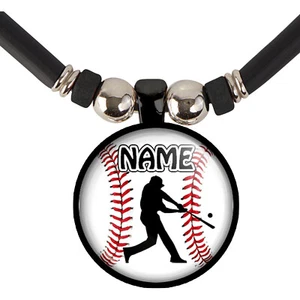 Boys Baseball Necklace Gift Personalized with Name/Number For Teams and Moms - Picture 1 of 65