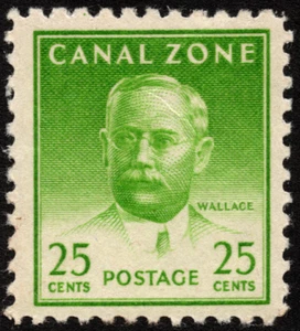 Canal Zone Stamp Scott # 140a Mint Wet Printing - 25 Cents John Wallace Issue - Picture 1 of 1