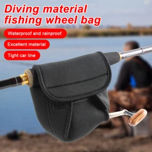Neoprene Fishing Reel Pouch Bag Reel Protective Case Cover Fly Carp Baitcaster - Picture 1 of 20