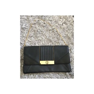 Womens Ladies Large Envelope Clutch Bag - Black - Brand New - Picture 1 of 2