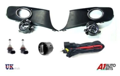 New For Vw Caddy Touran 2010+ Fog Light Grille Kit + Wiring + Headlight Switch - Image 1 of 4