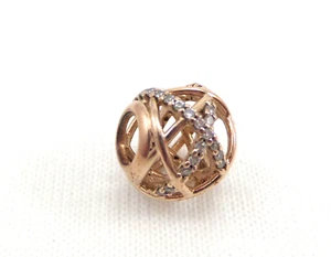 Authentic Pandora Galaxy Bead Rose Collection with Clear CZ Charm  ALE MET - Picture 1 of 7