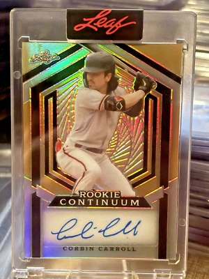 2023 Leaf Metal Continuum Corbin Carroll #MC-130 Rookie Autograph AUTO #'d /450 - Image 1 of 2
